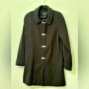 London Fog Womens Black Trench Coat‎ Classic Dress Coat